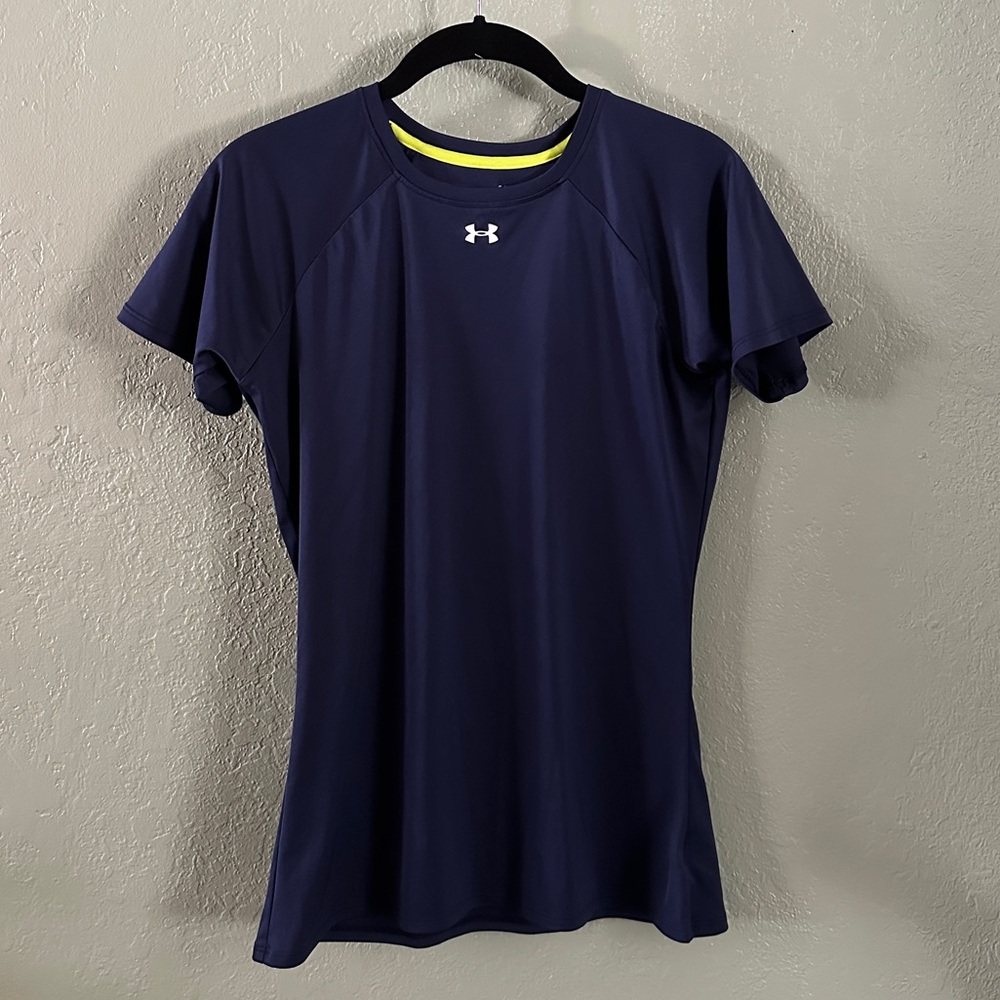 Under Armour - Dry-Fit Tee - Navy - XS